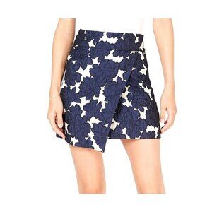 NWT Maison Jules Womens Floral A-line Skirt Blue Size Large